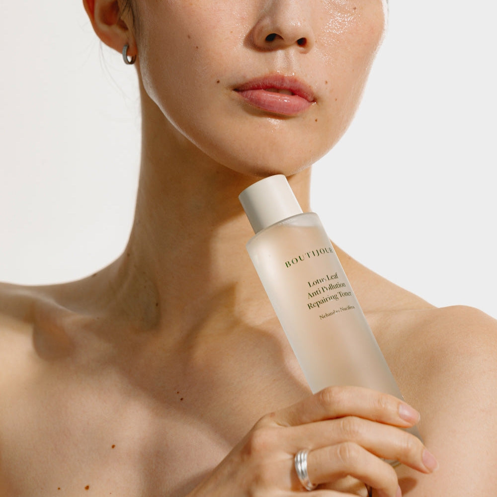 Lotion tonique réparatrice anti-pollution à la feuille de lotus