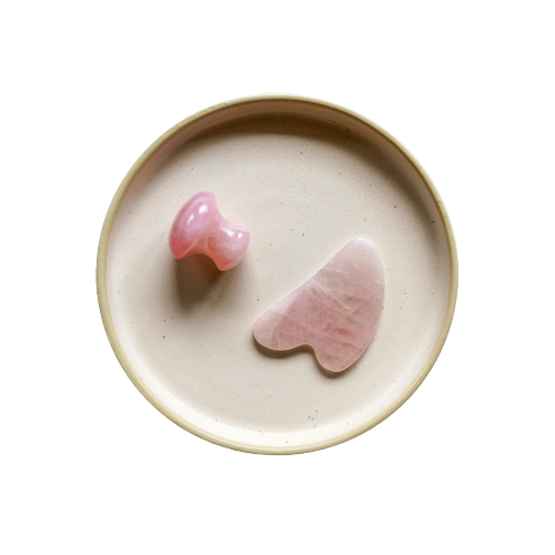 GUA SHA Mushroom Pink Quartz - Love & Harmony